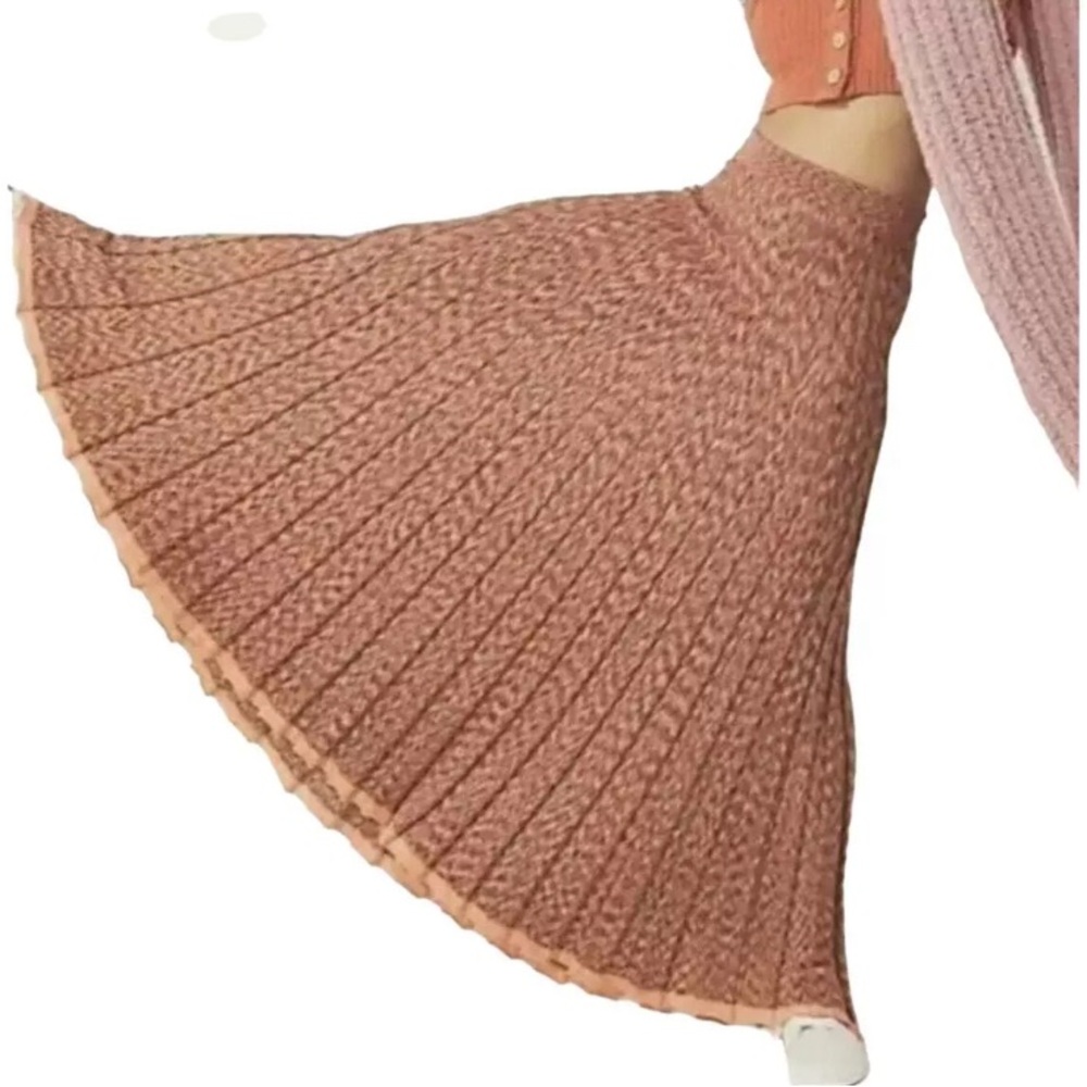 Free People Pleated Maxi Skirt Size M